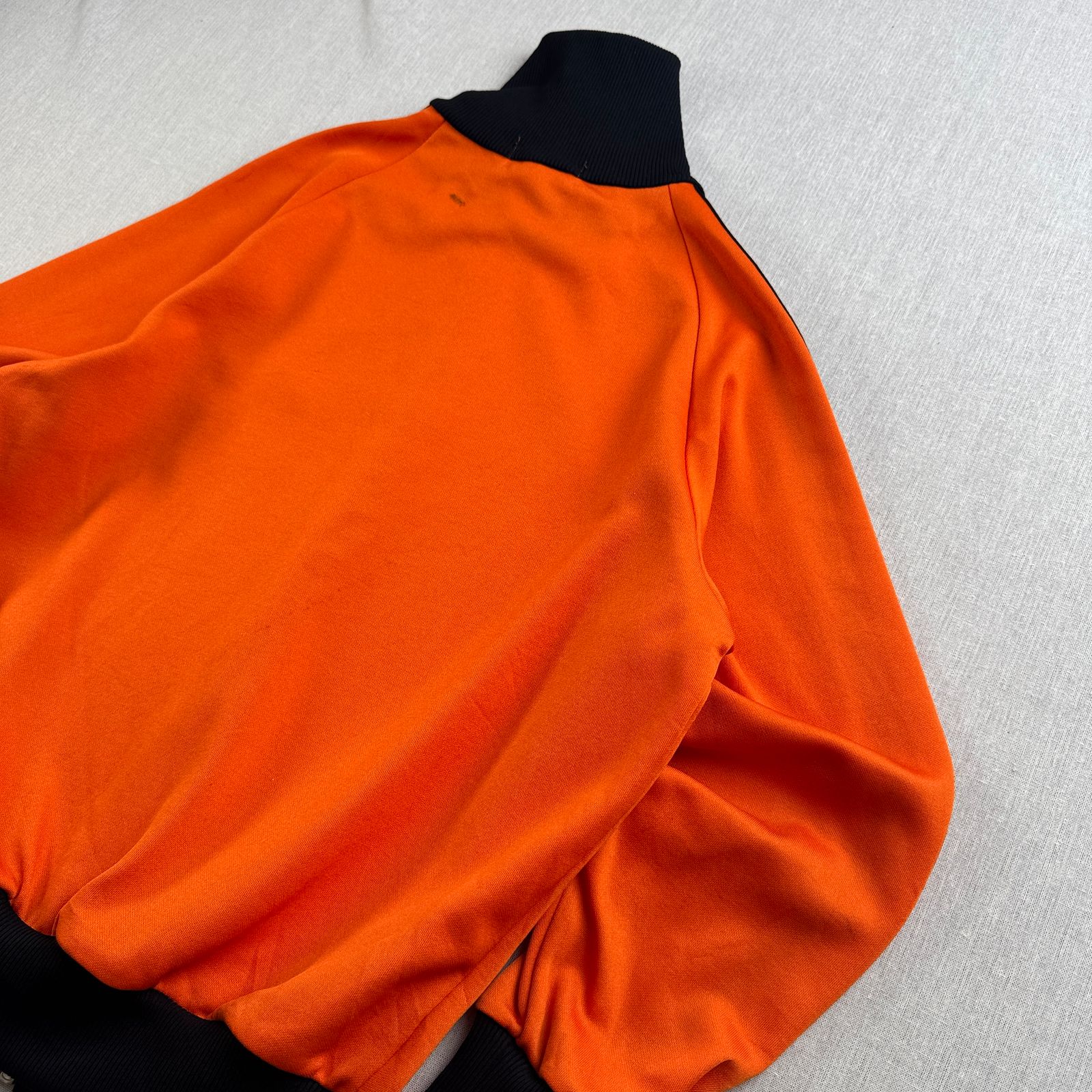 80s adidas アディダス トラックジャケット オレンジ 黒 2号