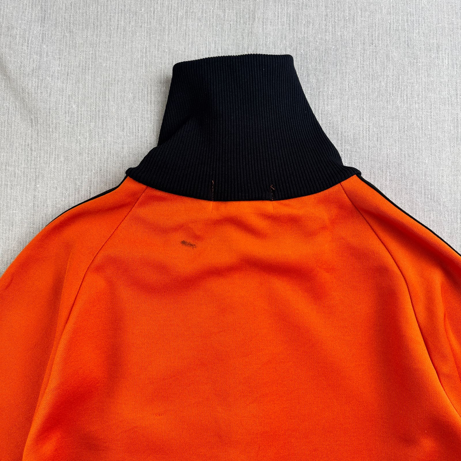 80s adidas アディダス トラックジャケット オレンジ 黒 2号