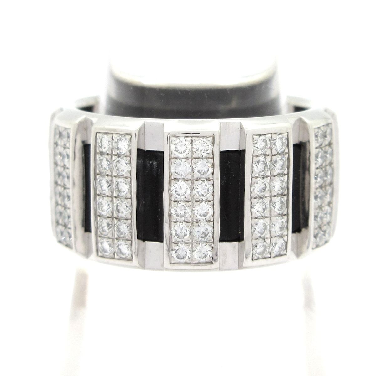 CHAUMET(ショーメ) リング美品 クラスワン K18WG×ダイヤモンド×黒 パヴェダイヤ/フルダイヤ 209,150円
