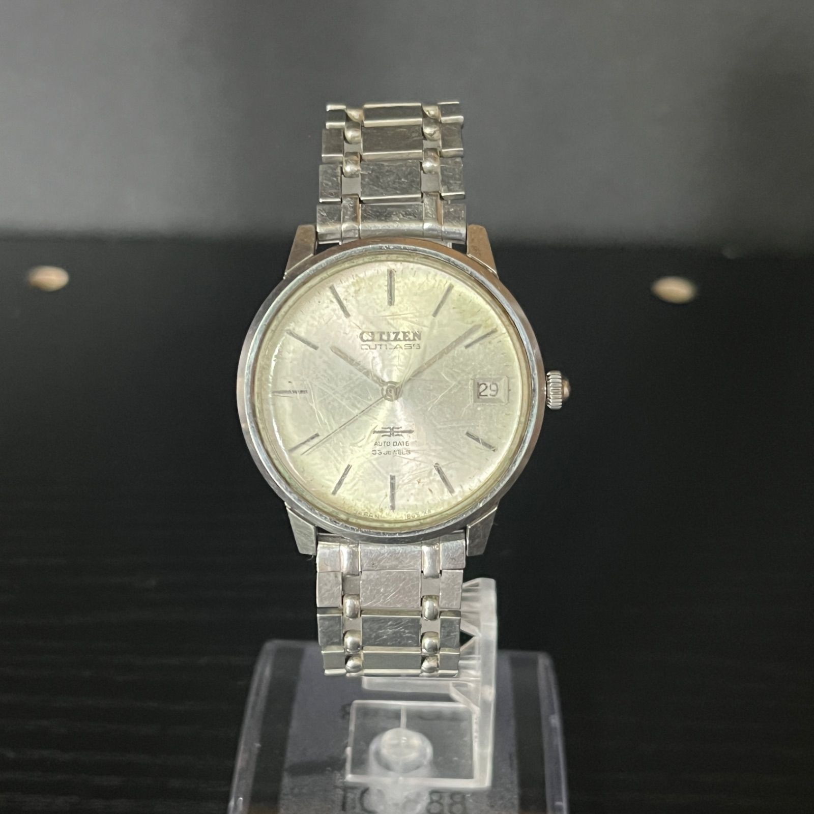稼働品】 CITIZEN シチズン CUTLASS カトラス 手巻き 腕時計 シルバー