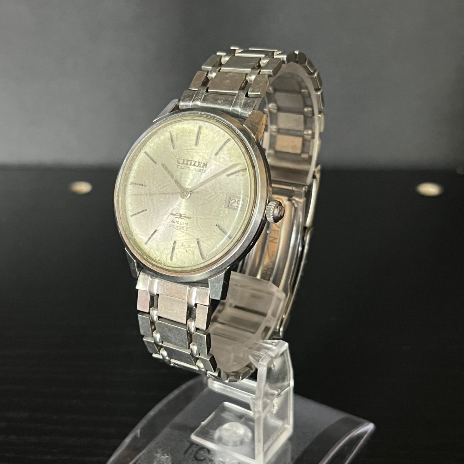 稼働品】 CITIZEN シチズン CUTLASS カトラス 手巻き 腕時計 シルバー