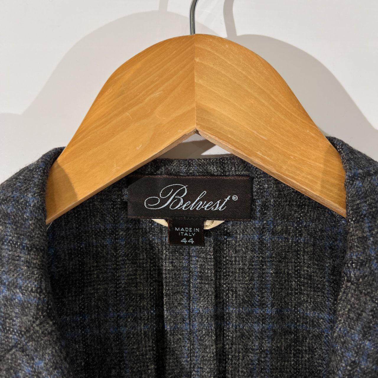 Belvest ベルベスト ウール カシミヤ混 チェック 3B テーラード