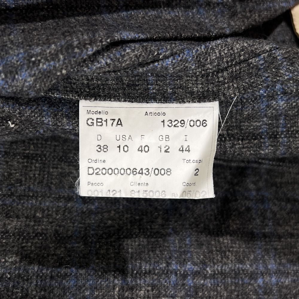 Belvest ベルベスト ウール カシミヤ混 チェック 3B テーラード