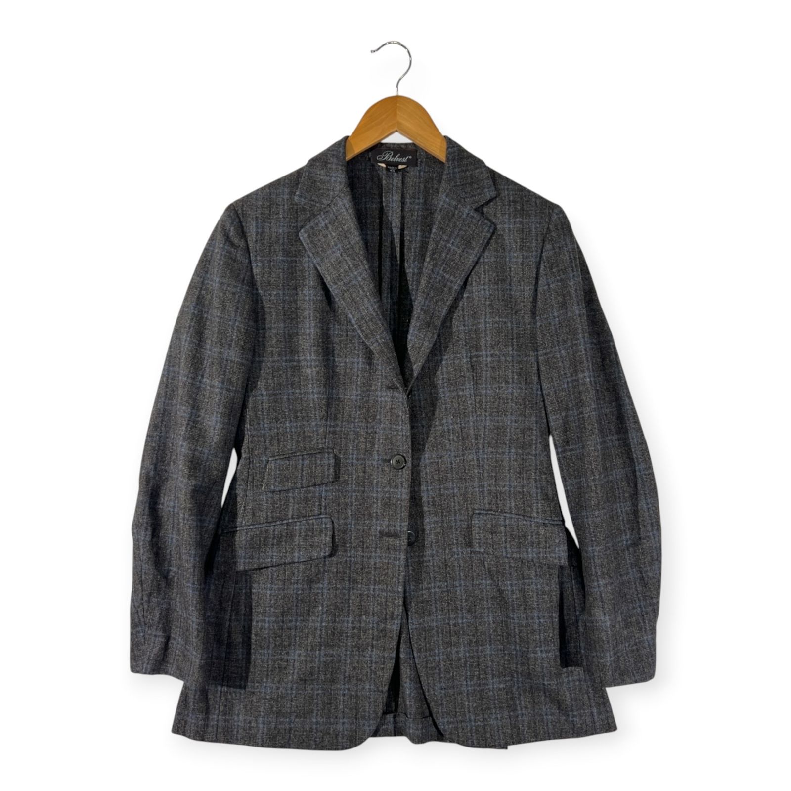 Belvest ベルベスト ウール カシミヤ混 チェック 3B テーラード