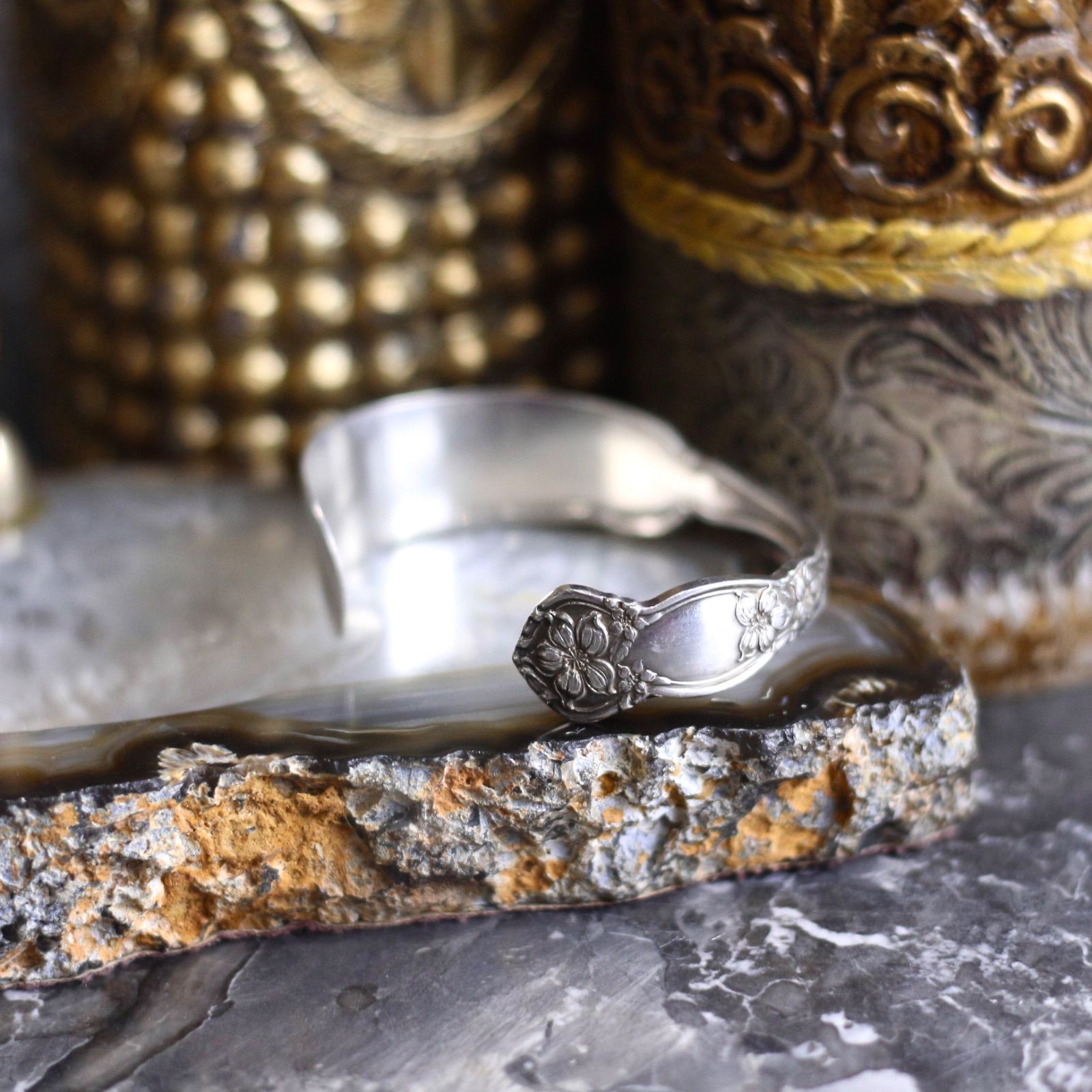 19th CENTURY〜THE EARLY 20th CENTURY EU VINTAGE SILVER CUTLERY BUTTER KNIFE BANGLE/19世紀〜20世紀前半ヨーロッパ古着シルバーカトラリーバターナイフバングル 12,418円
