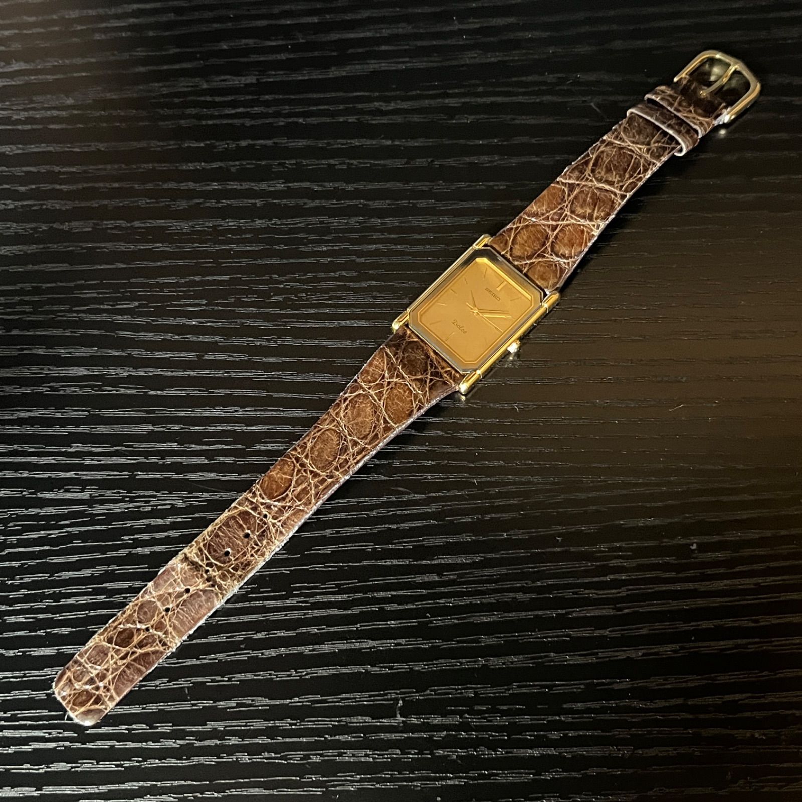 稼働品】 SEIKO DOLCE セイコー ドルチェ 7741-5050 レクタンギュラー 