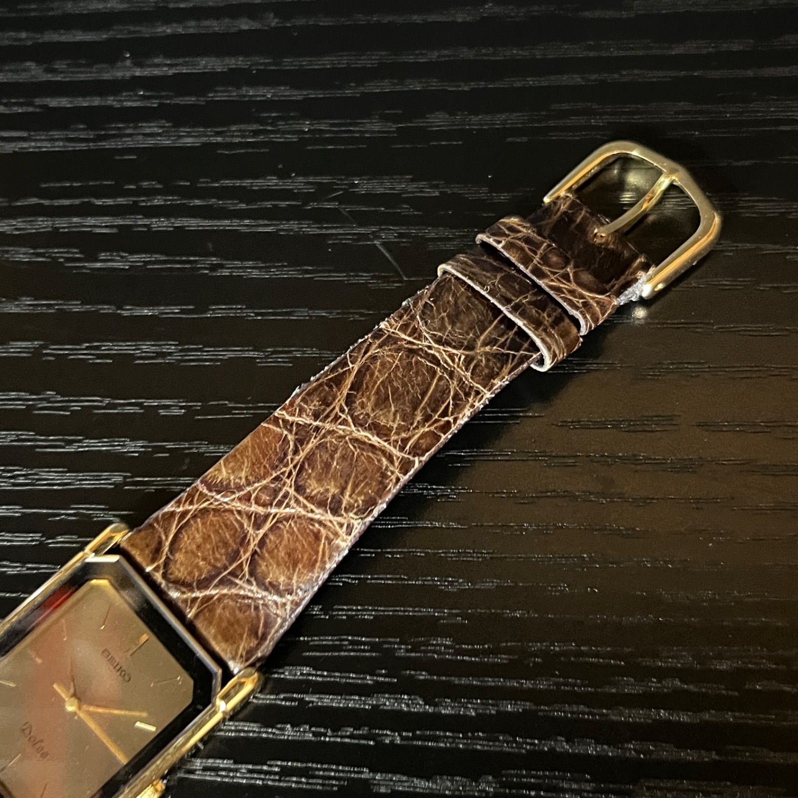 稼働品】 SEIKO DOLCE セイコー ドルチェ 7741-5050 レクタンギュラー 