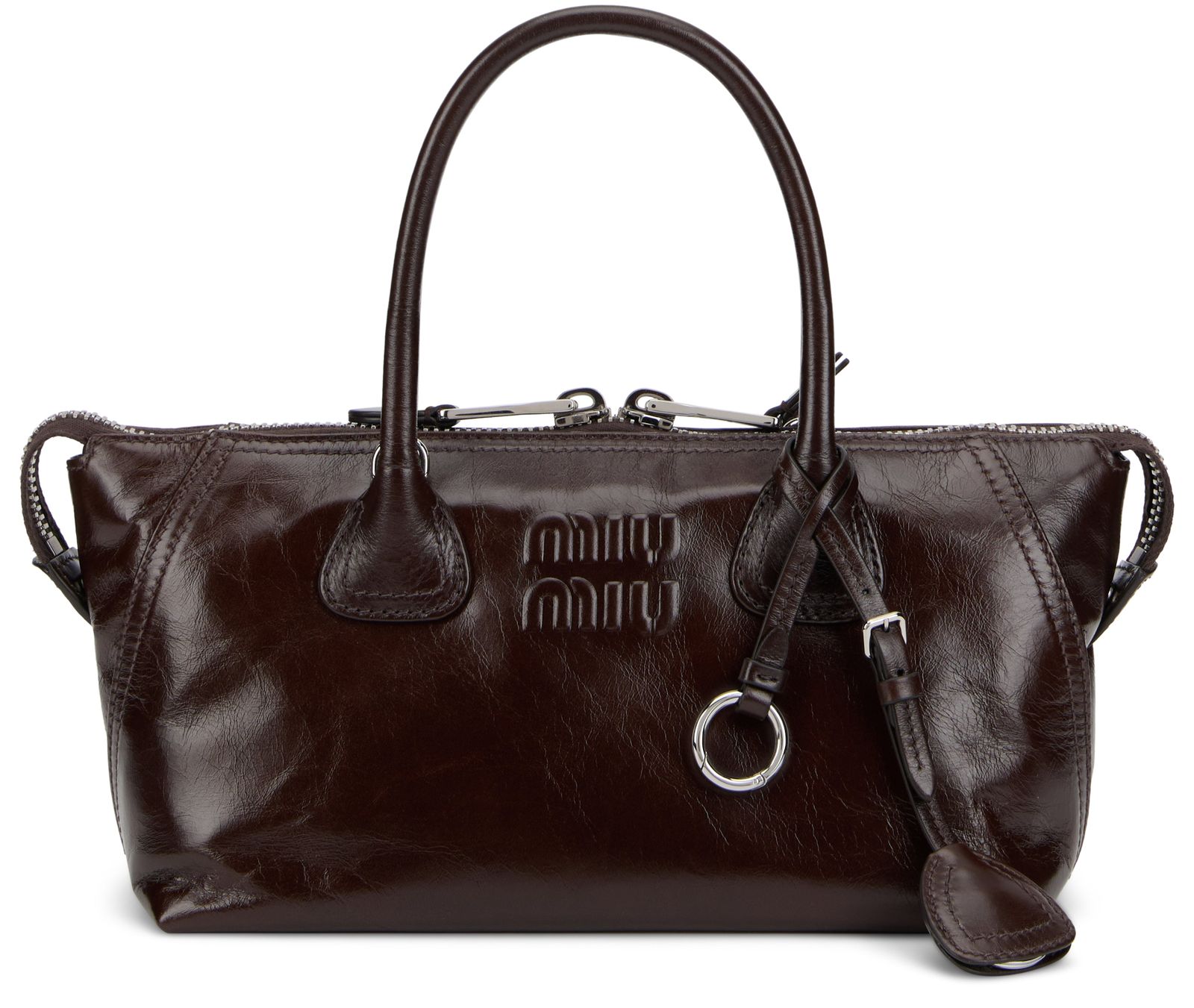 【新品・最安値】Miu Miu ミュウミュウ Shoulder bag with glossy finish 正規品 バッグ 169,450円