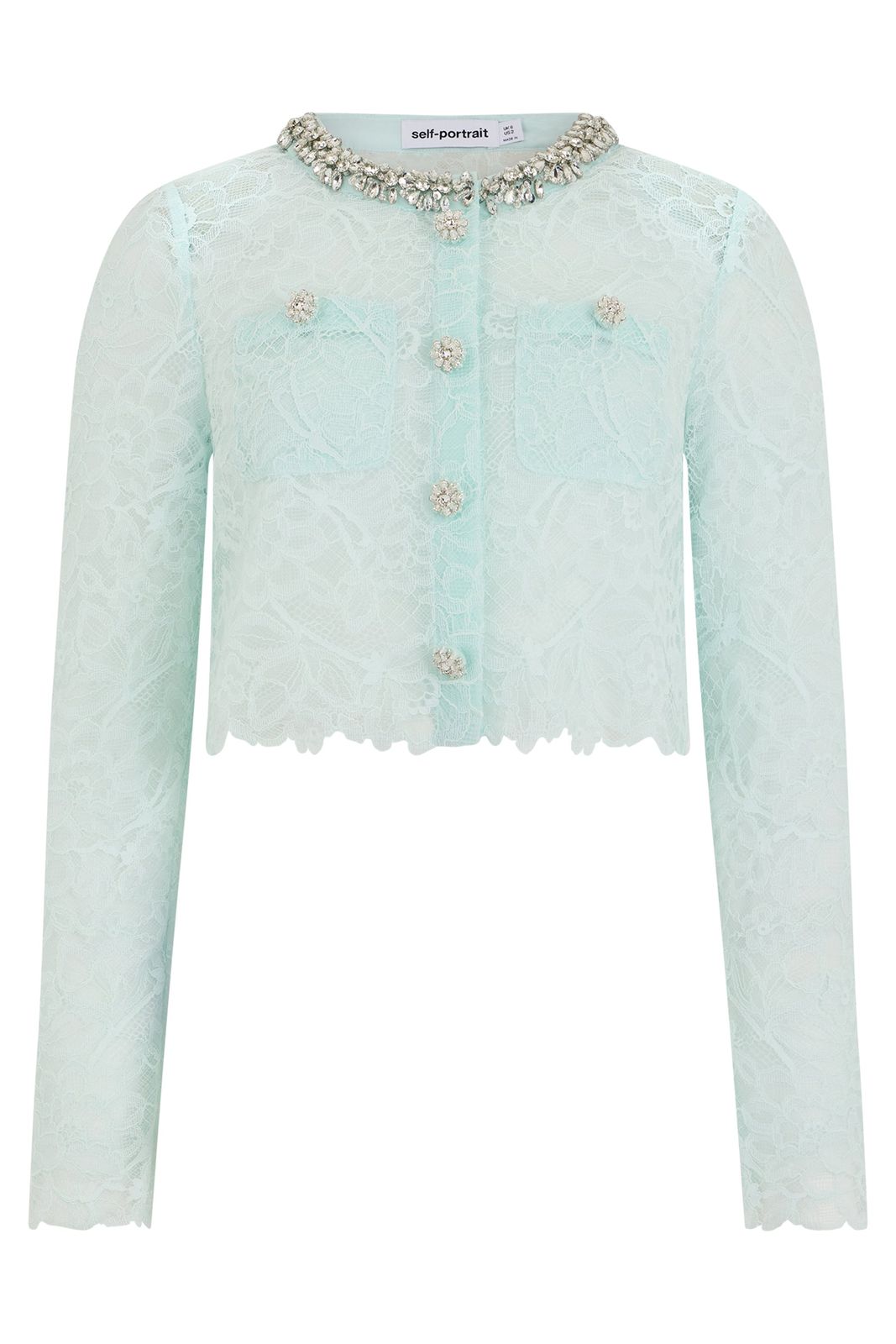 【新品・最安値】Self-Portrait Lace cropped jacket 正規品 衣類 30,290円