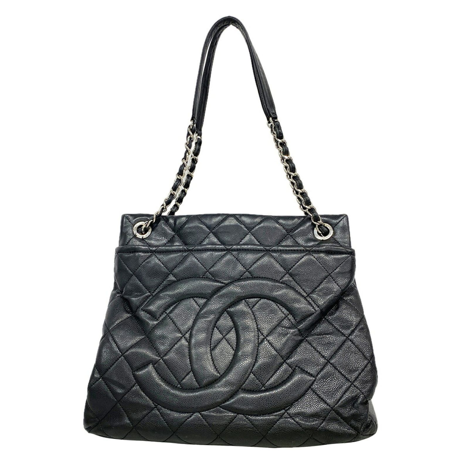 シャネル(Chanel) シャネル ショルダーバッグ マトラッセ チェーンショルダー キャビアスキン ブラック レディース