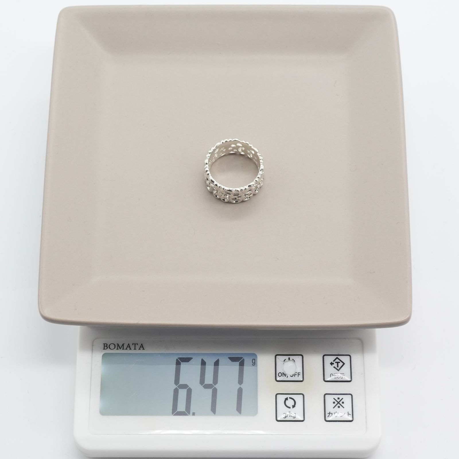 美品 アガット シルバー 透かし agete リング ワイド /26-1799 - メルカリ