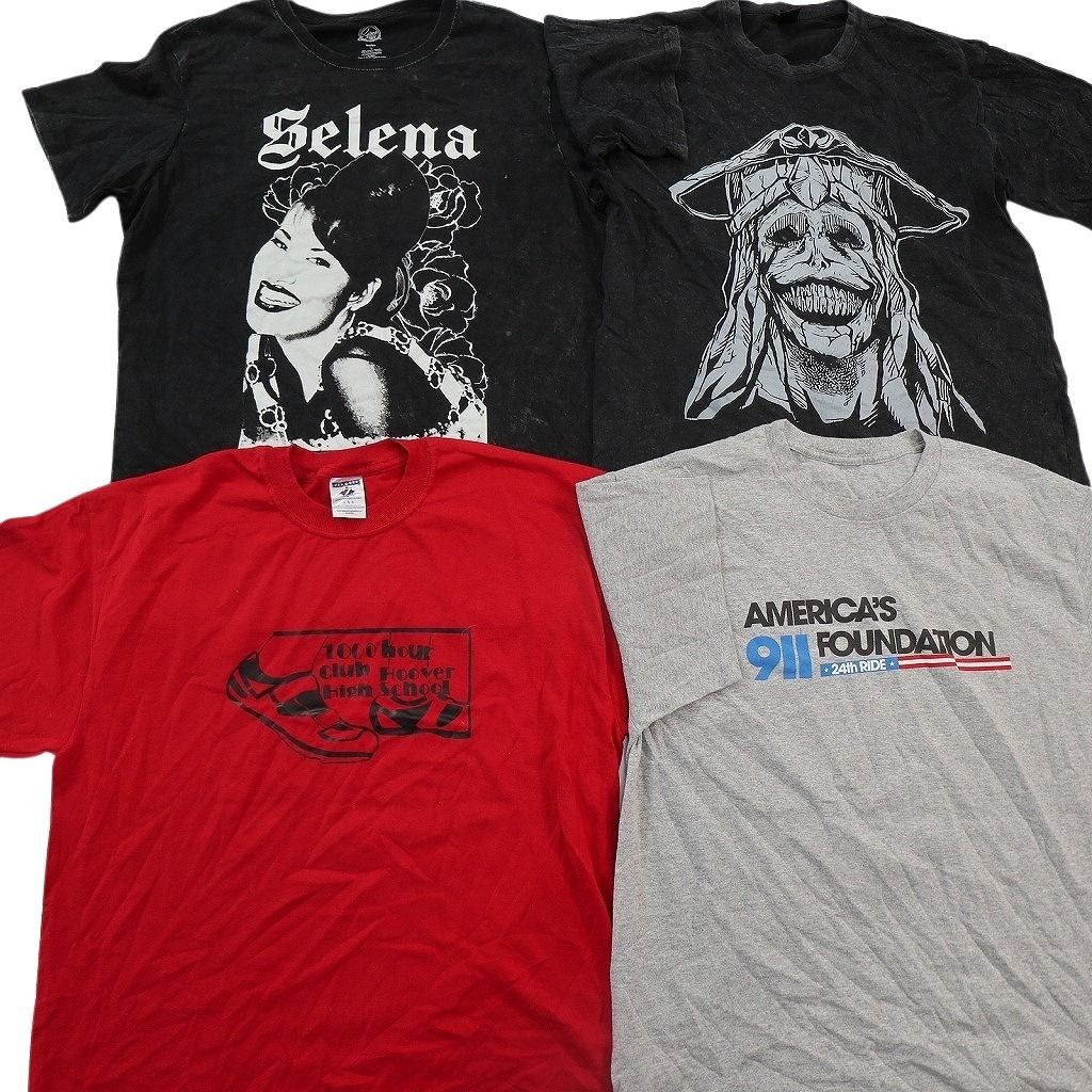 古着卸 まとめ売り プリント Tシャツ 16枚セット ( メンズ L ) 中古