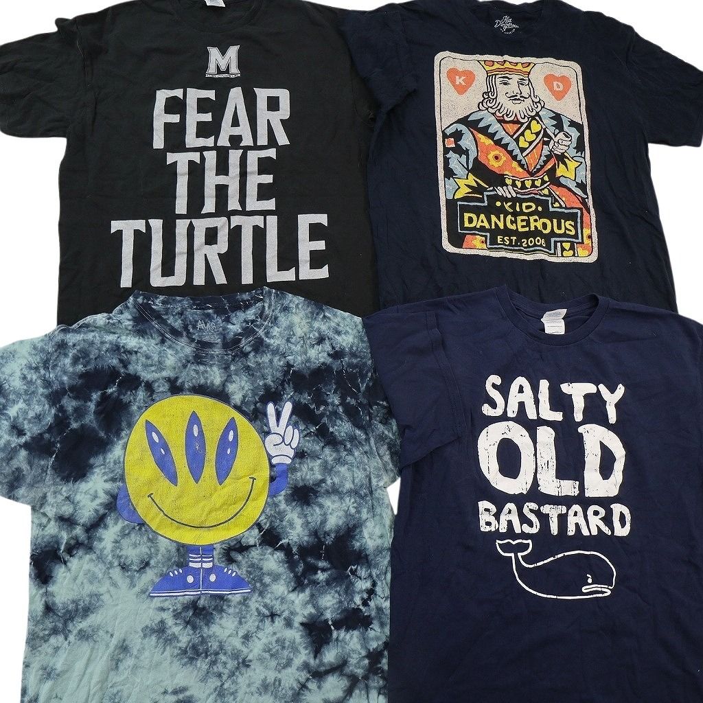 古着卸 まとめ売り プリント Tシャツ 16枚セット ( メンズ L ) 中古