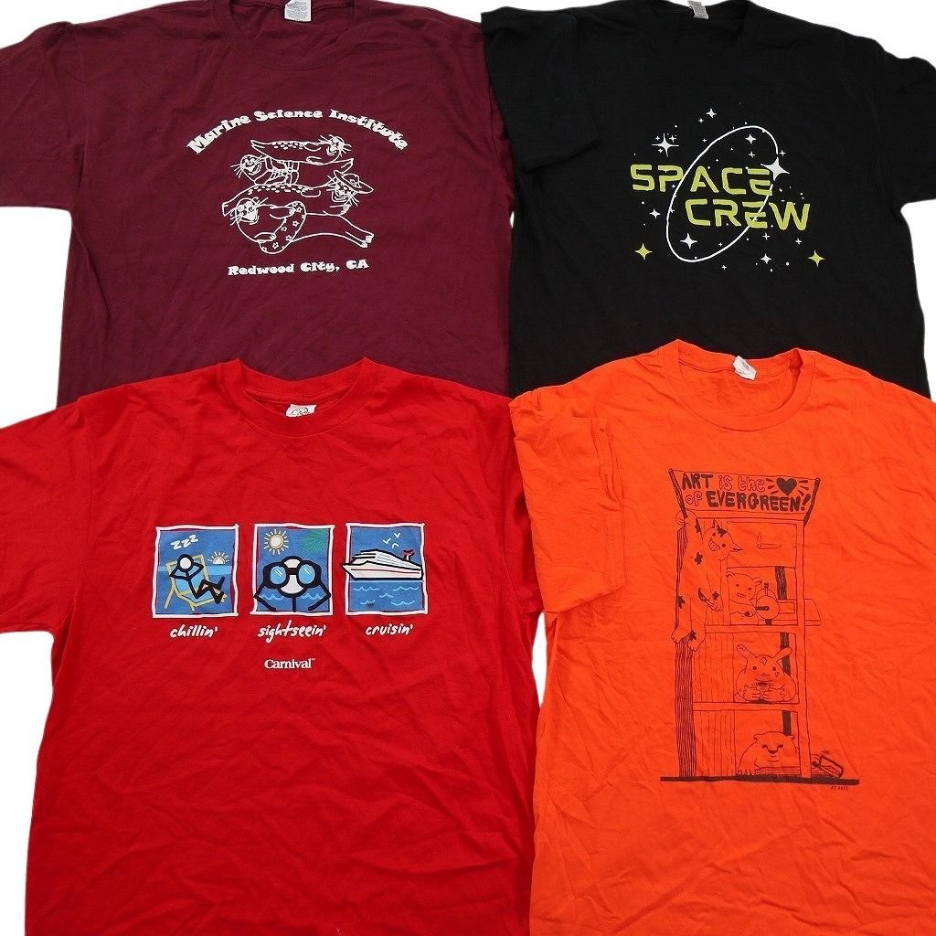 古着卸 まとめ売り プリント Tシャツ 16枚セット ( メンズ L ) 中古