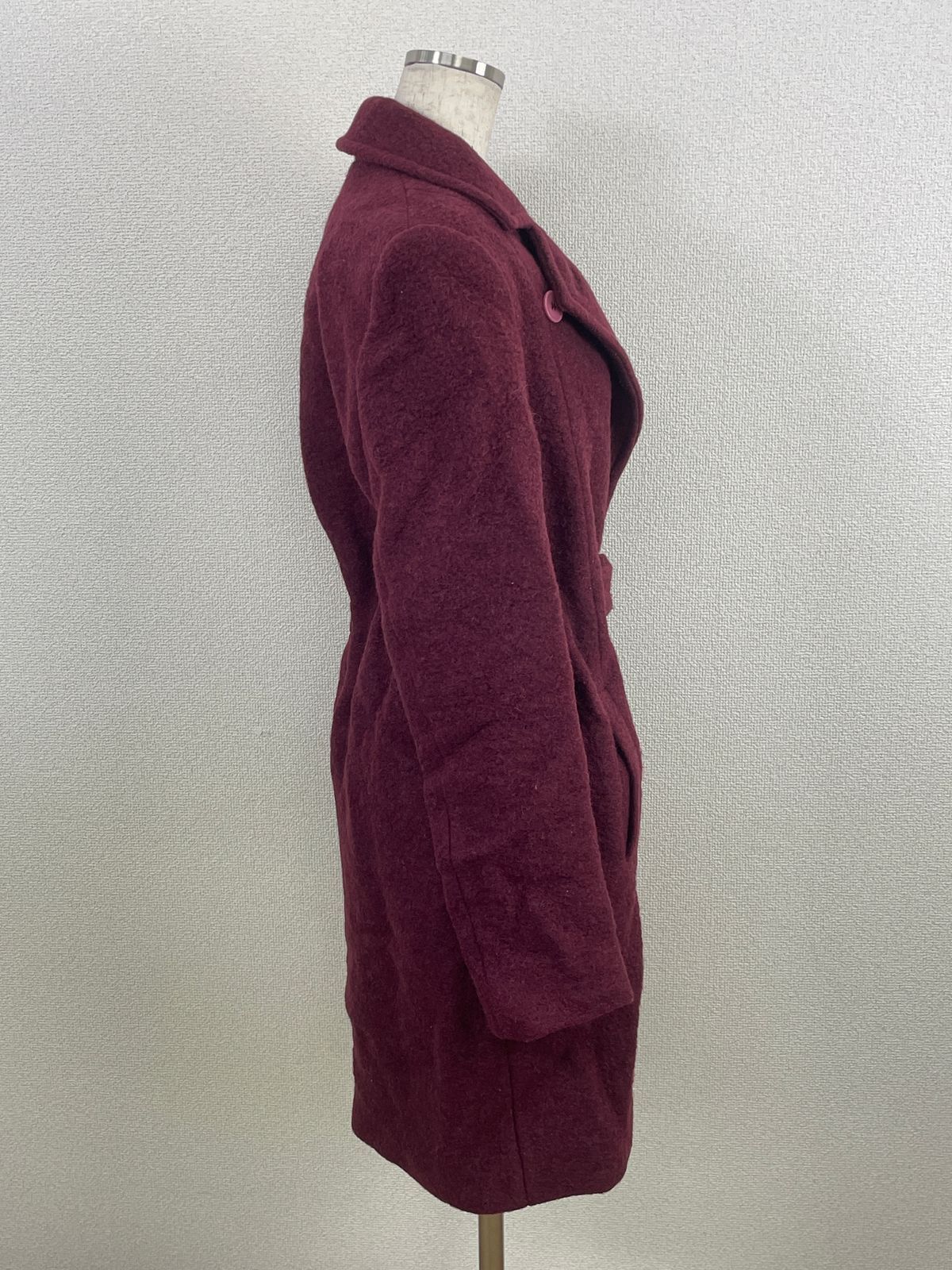 CARVEN カルヴェン ロングコート ワインレッド 34 S 20251114-0008
