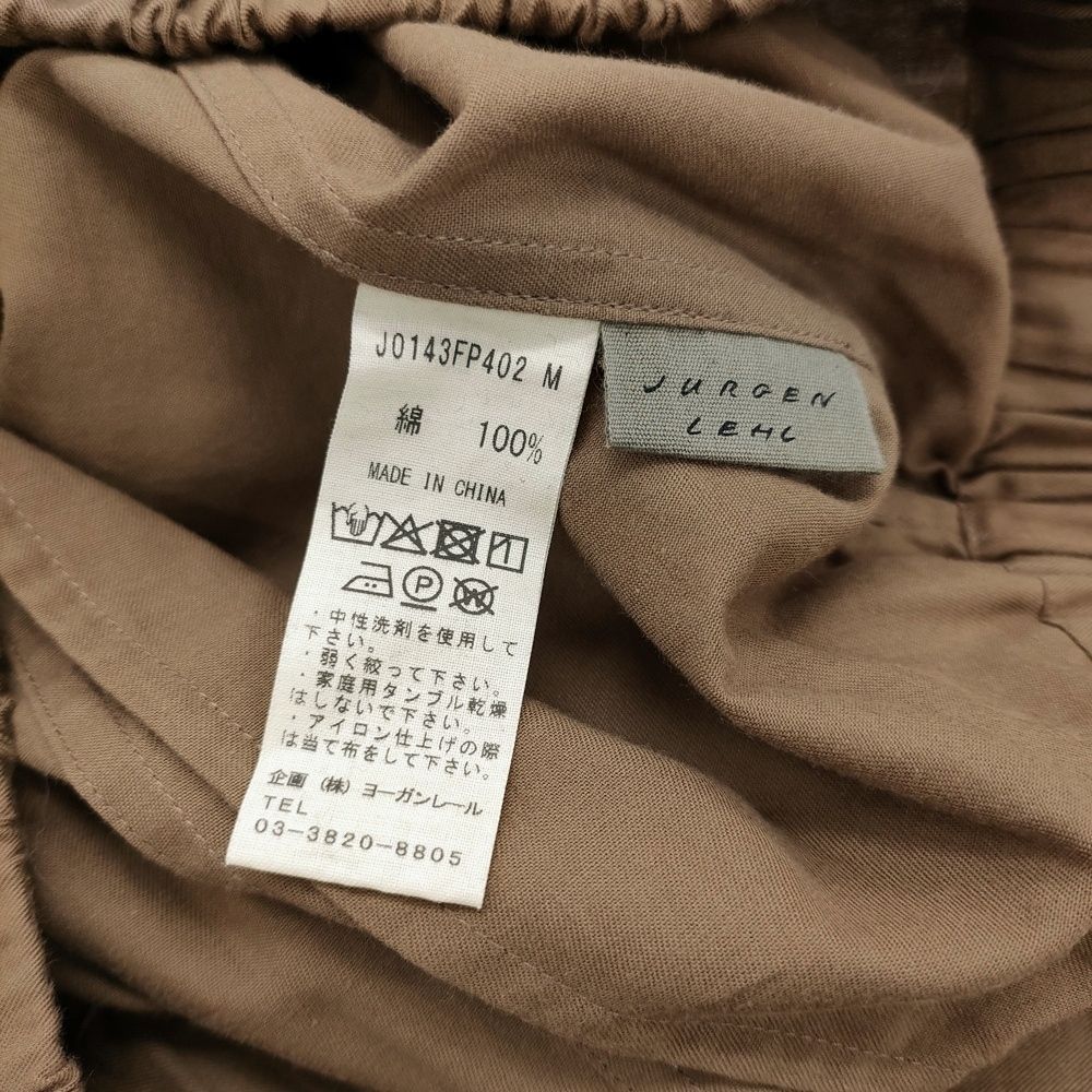JURGEN LEHL J0143FP402 コットン バルーンパンツ イージーワイド