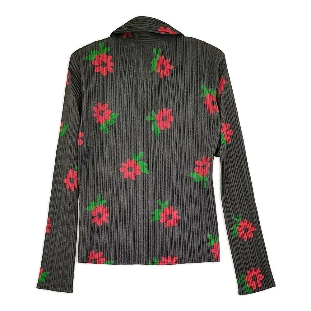 PLEATS PLEASE ISSEY MIYAKE 花柄 プリーツ サイズ3 日本製 ブラウス