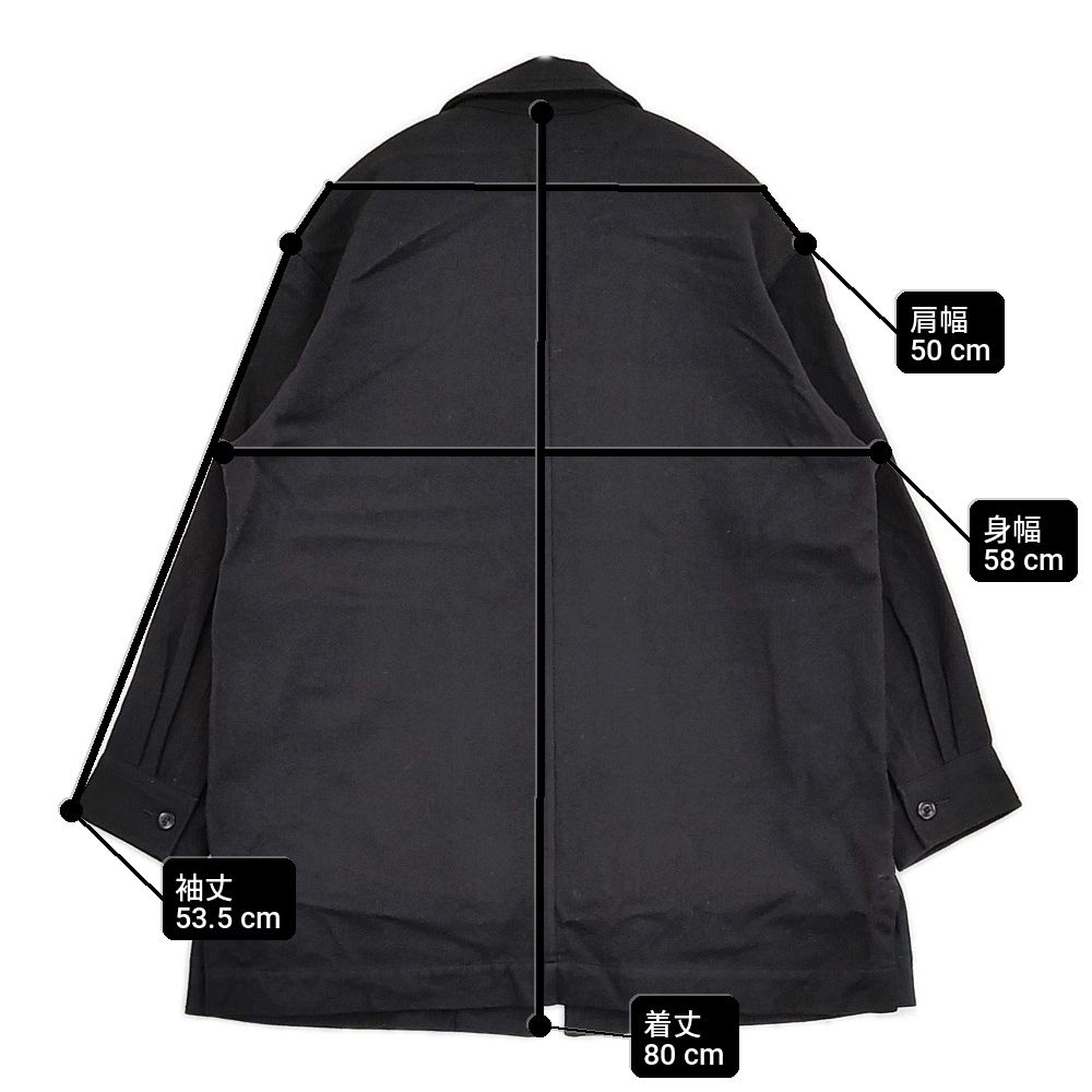 MHL. FELTED WOOL SHIRTING サイズ2 定価49940円 ウールメルトン