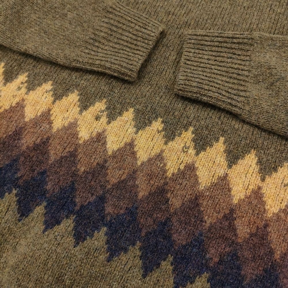 MARGARET HOWELL BANDED FAIRISLE KNIT ウール フェアアイル