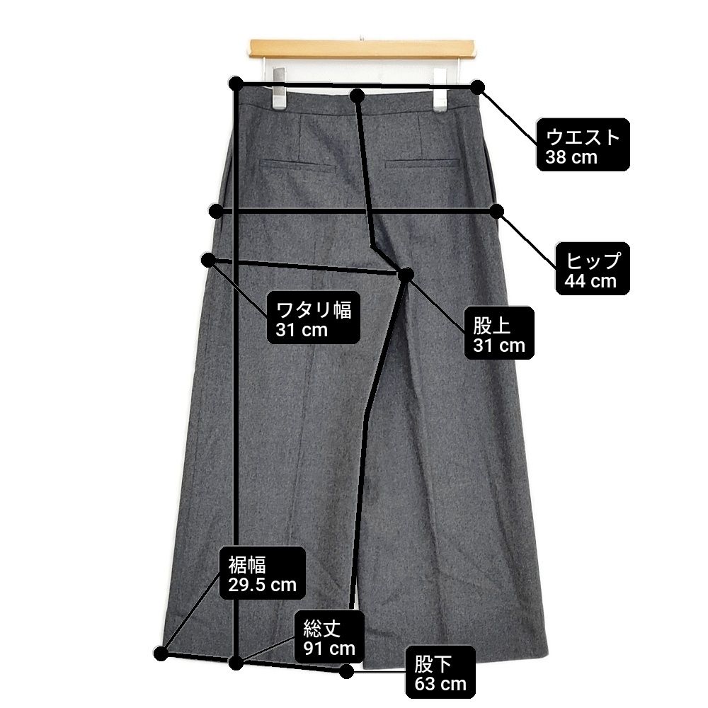 JIL SANDER ウール ワイドスラックス サイズ34 JSPN300410 イタリア製