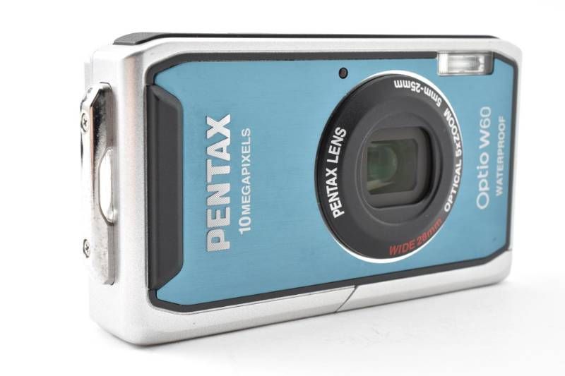 実用光学美品 Pentax ペンタックス Optio W60 オーシャンブルー