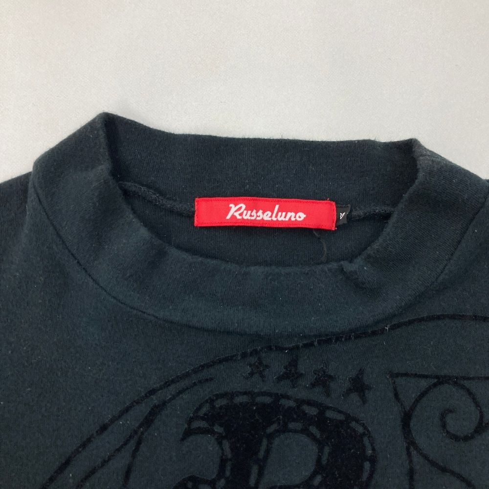 サイズ：5 RUSSELUNO ラッセルノ モックネック 長袖Tシャツ ブラック系