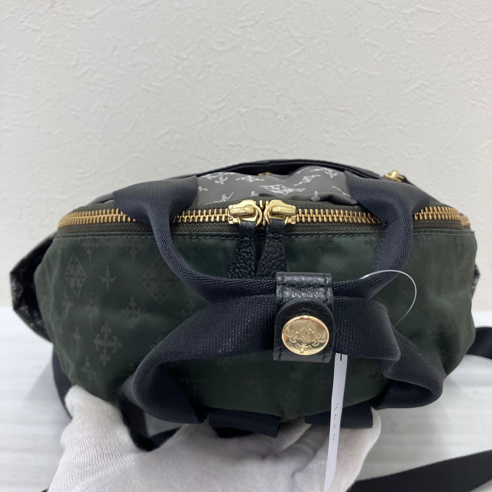 ラシット　リュックサック　ブラック　カーキ 9685 【美品】 russet ラシット リュックサック リュック バックパック