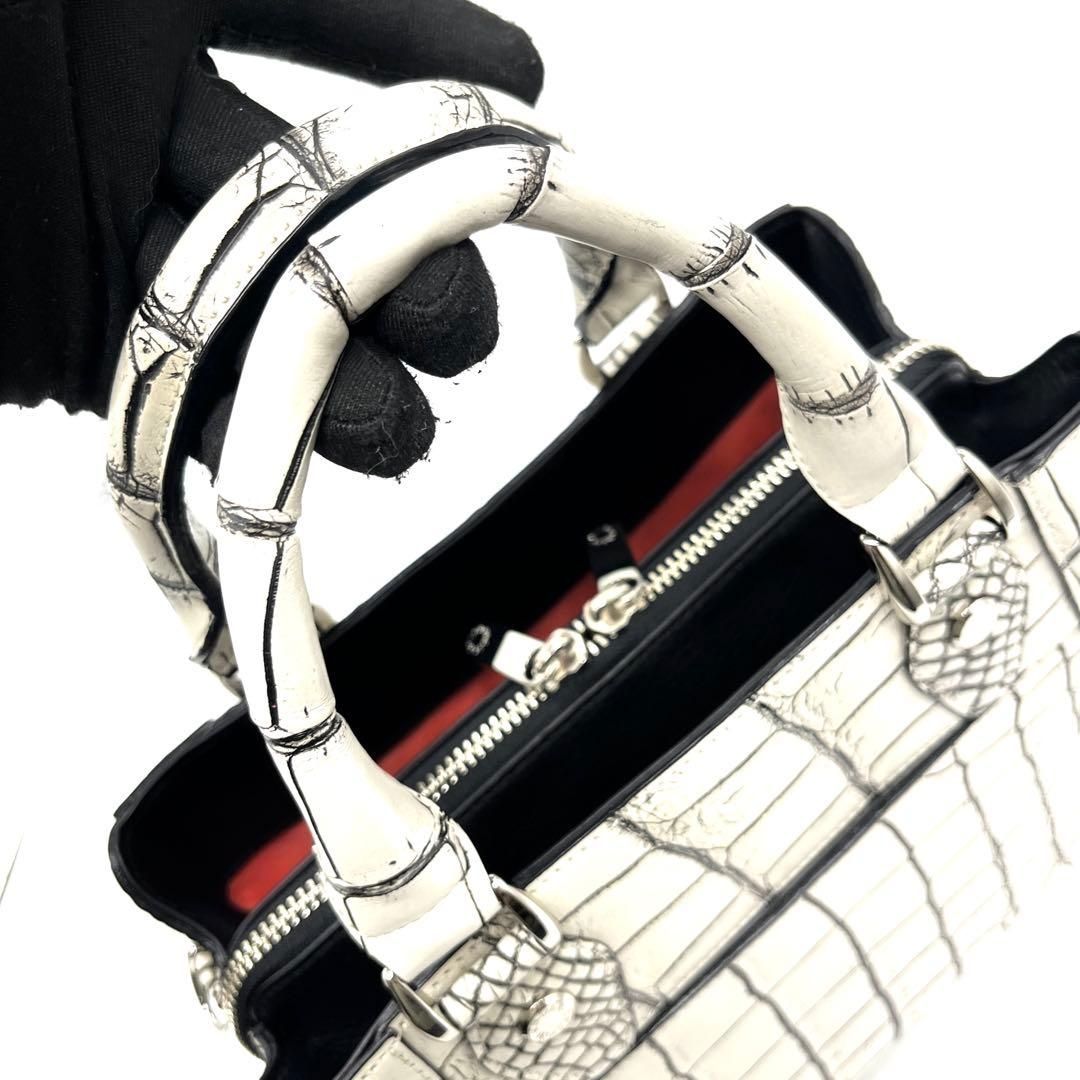 JRA クロコダイル バニラ 目地染め ホワイト 2way ショルダーバッグ 未使用 JRA CROIX ROYAL リアルクロコ 2way バニラ 目地染め - メルカリ