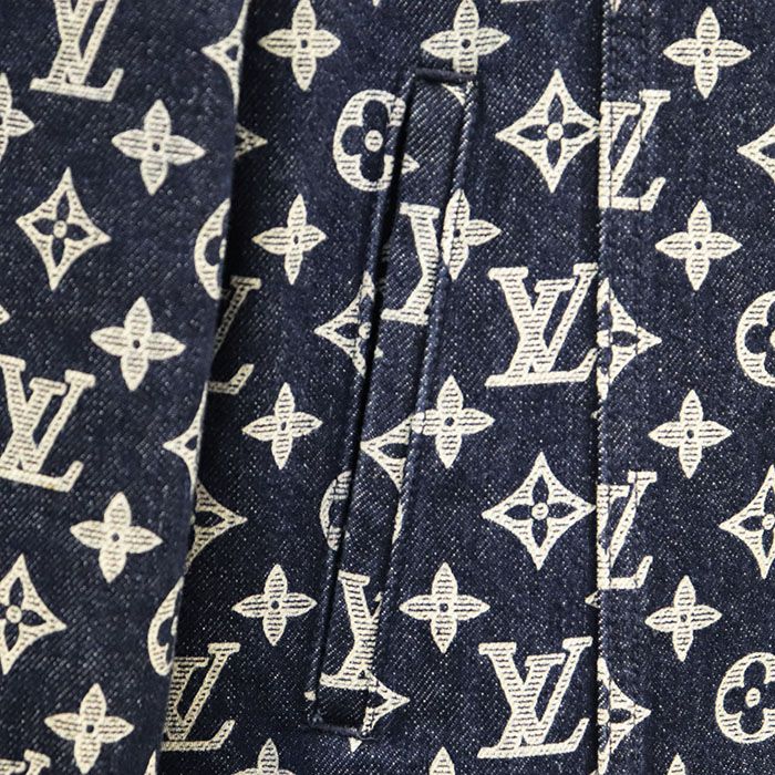 gyonei LOUIS VUITTON モノグラム ジャンク品 LOUIS VUITTON ルイ・ヴィトン デニムジャケット LVモノグラム サイズ