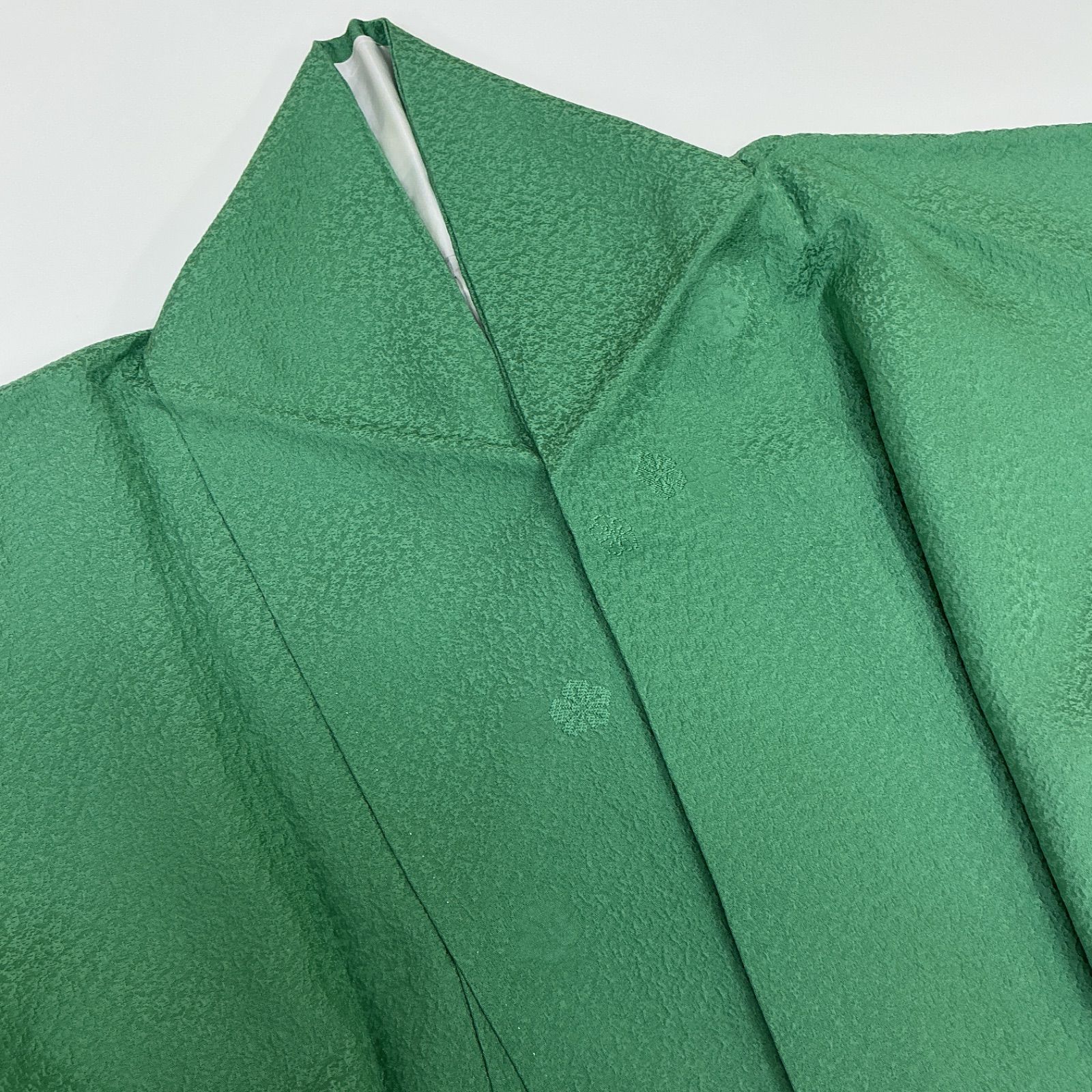 中古品 袷着物 色無地 夏虫色 染紋 地紋 正絹 裄67.5 R103 - メルカリ