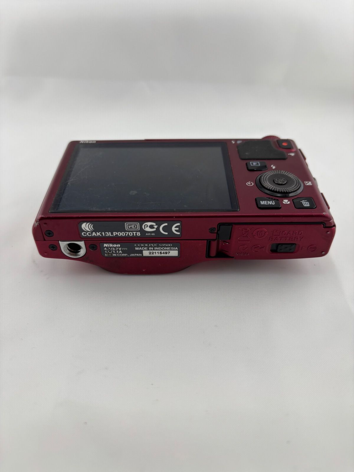 2634【ジャンク】 Nikon COOLPIX S9500 レッド ニコン クールピクス