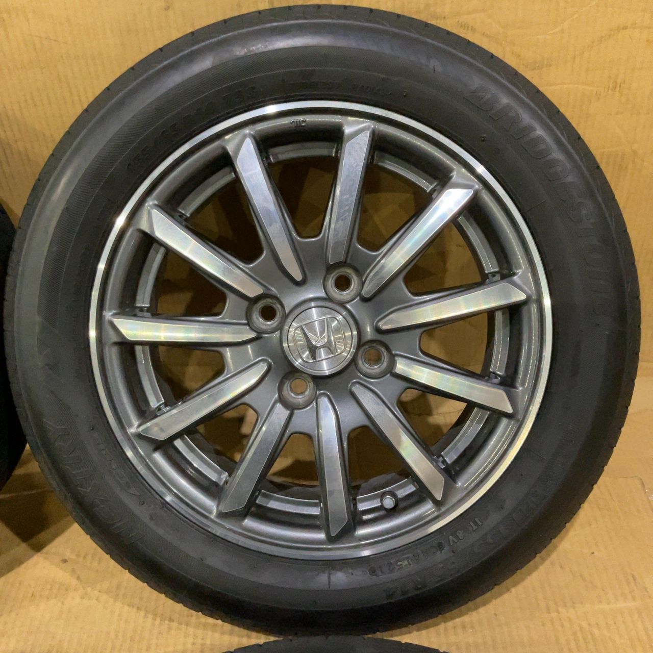 4穴 PCD100 14インチ 4.5J +40 ホンダ純正ホイール 155/65R14