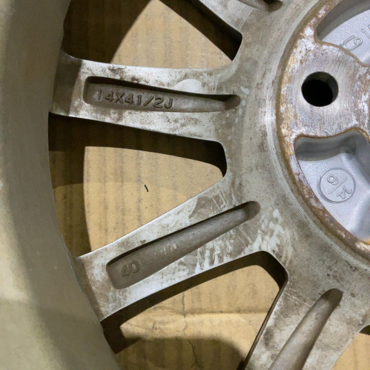 4穴 PCD100 14インチ 4.5J +40 ホンダ純正ホイール 155/65R14