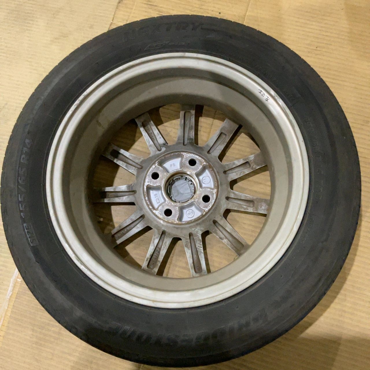 Nextry 14インチ タイヤ・ホイールセット4本 4穴 PCD100 14インチ 4.5J +40 ホンダ純正ホイール 155/65R14