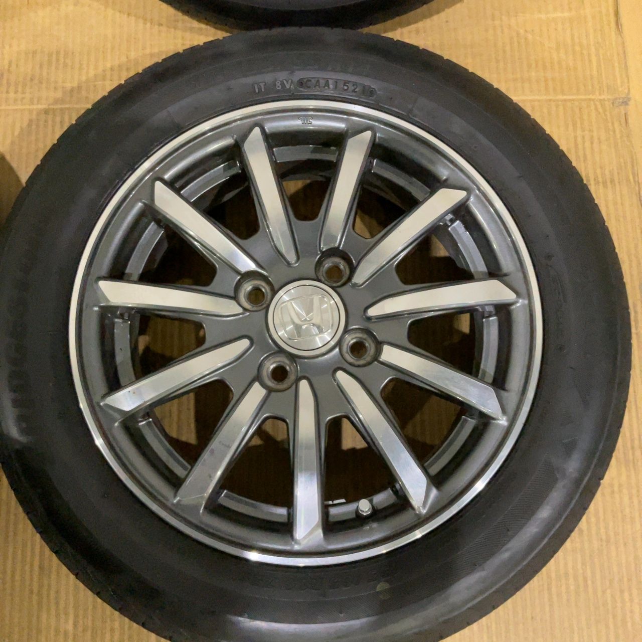 4穴 PCD100 14インチ 4.5J +40 ホンダ純正ホイール 155/65R14