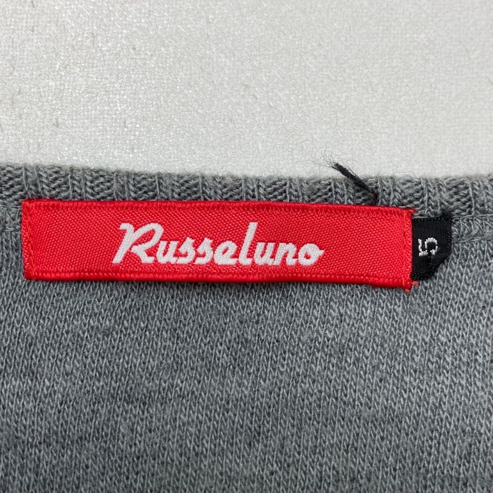 サイズ：5 RUSSELUNO ラッセルノ ニットセーター ビッグルチャ グレー
