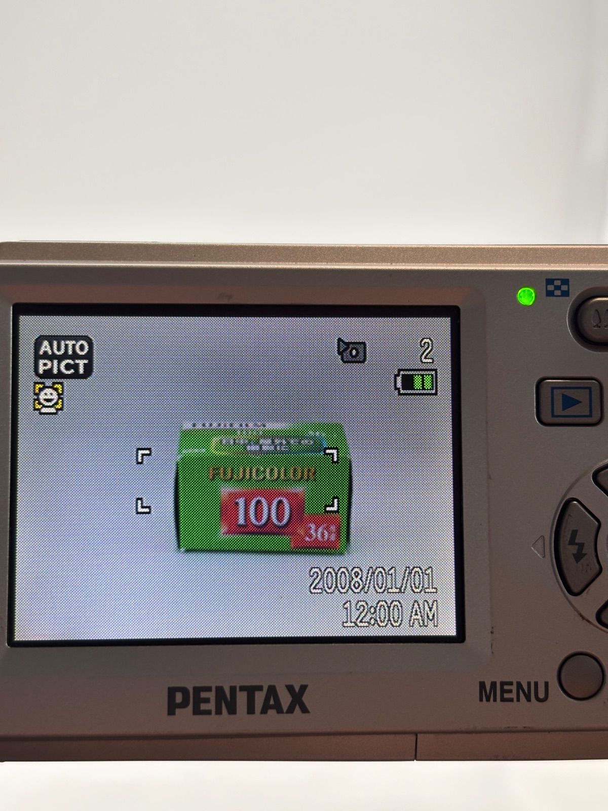 2639【動作確認済み】 PENTAX Optio E60 シルバー ペンタックス