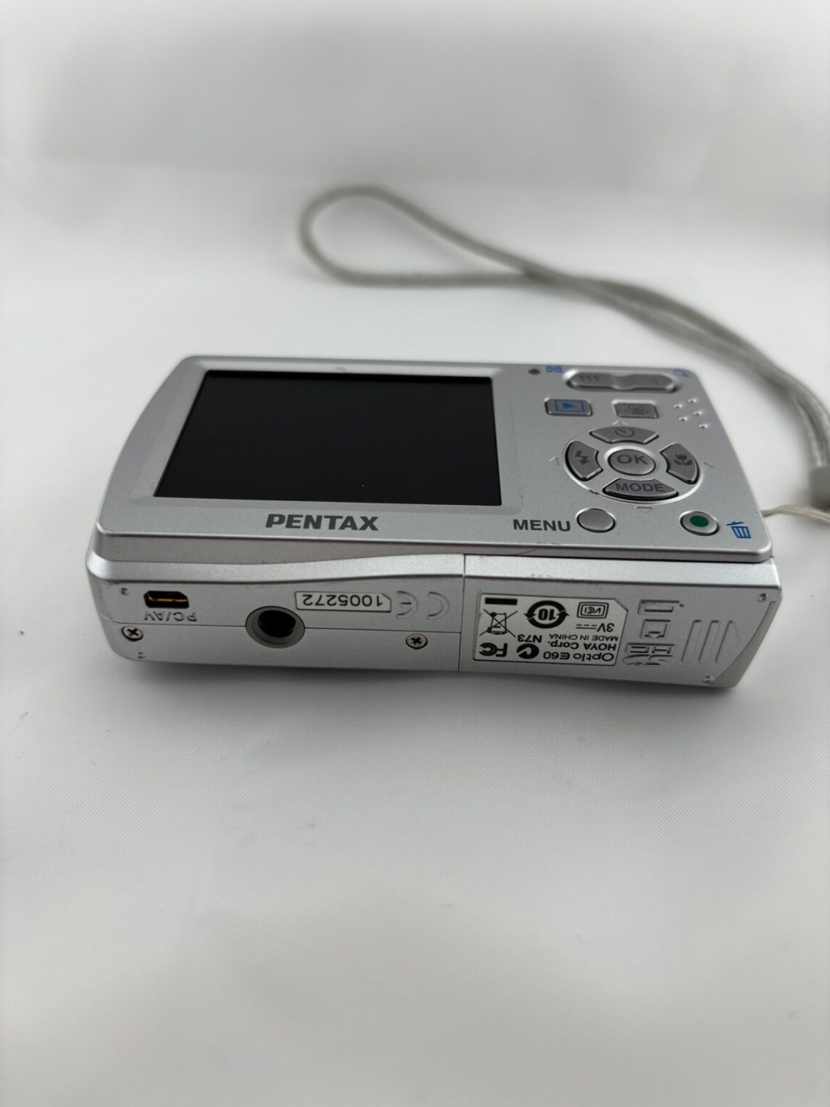 2639【動作確認済み】 PENTAX Optio E60 シルバー ペンタックス