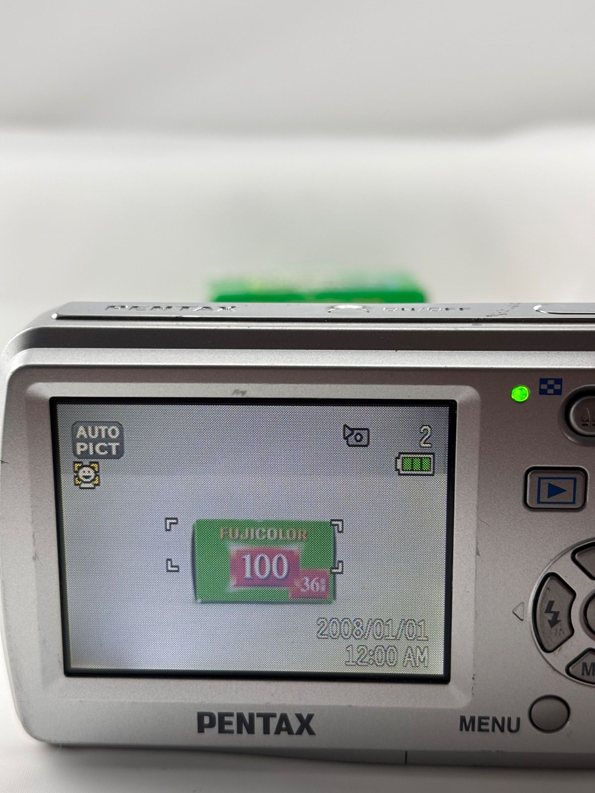 2639【動作確認済み】 PENTAX Optio E60 シルバー ペンタックス