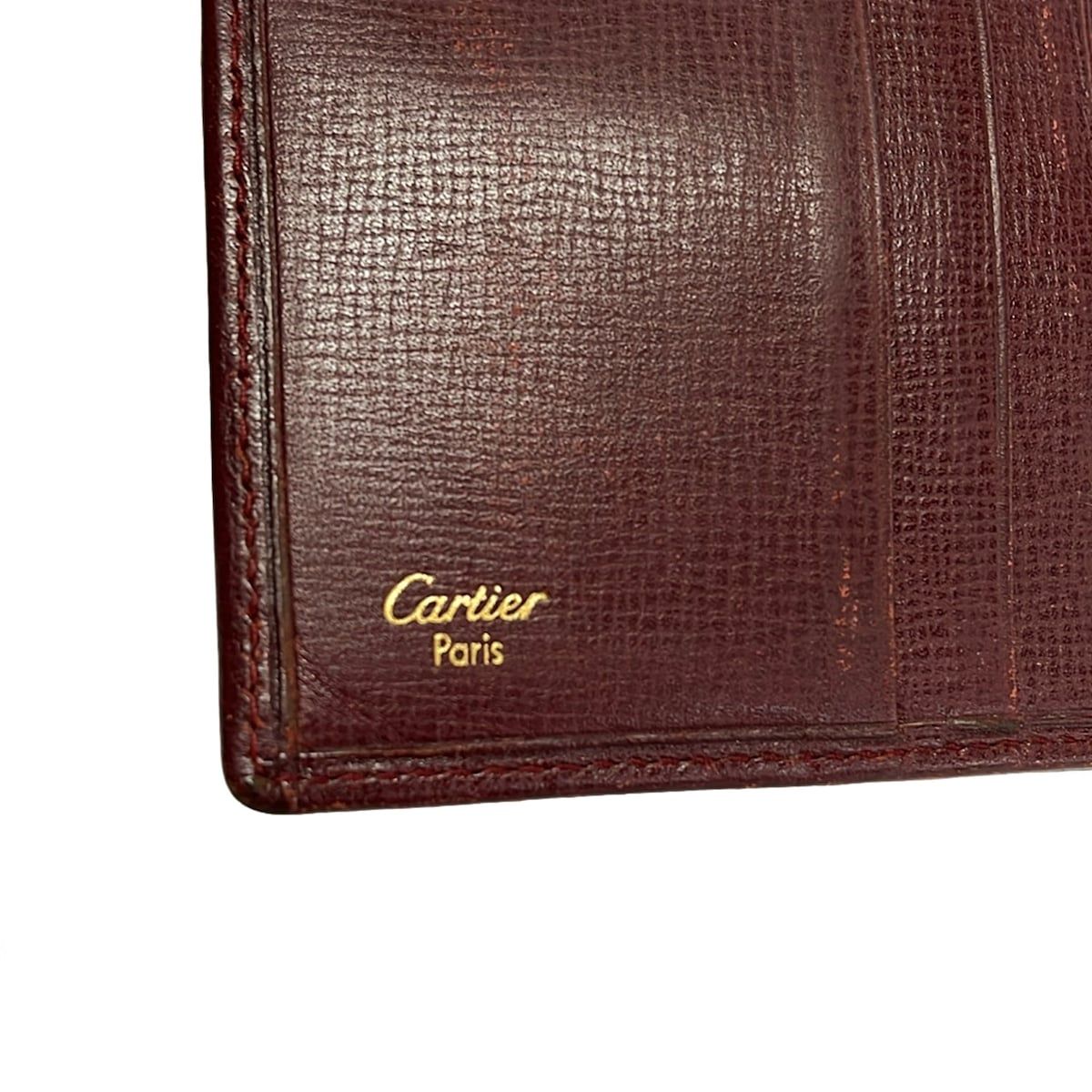 Cartier(カルティエ) 3つ折り財布 マストライン ボルドー がま口
