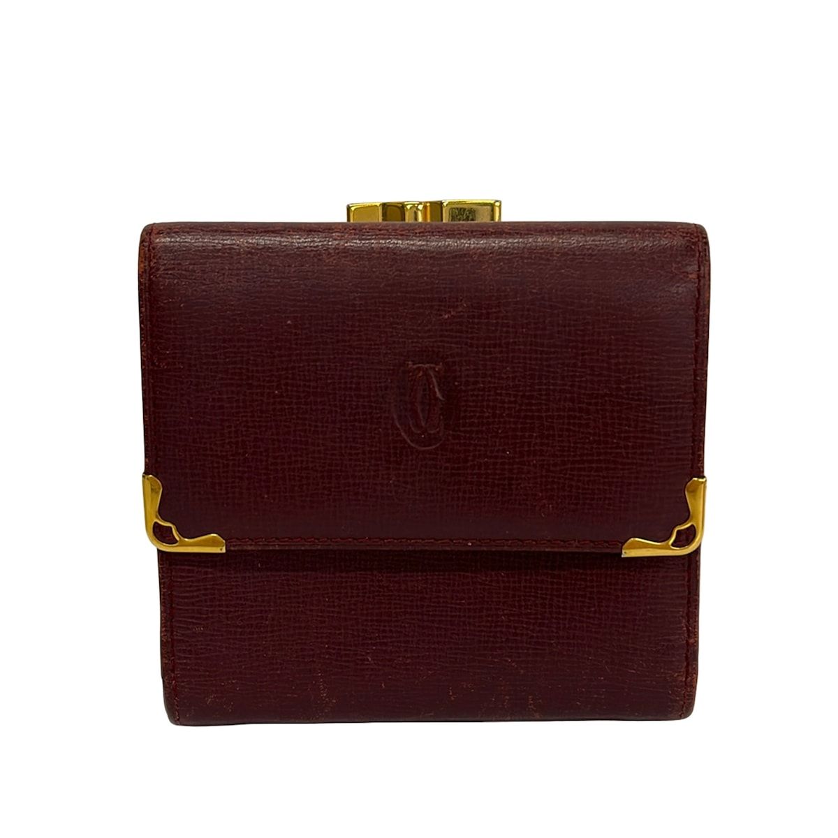 Cartier(カルティエ) 3つ折り財布 マストライン ボルドー がま口
