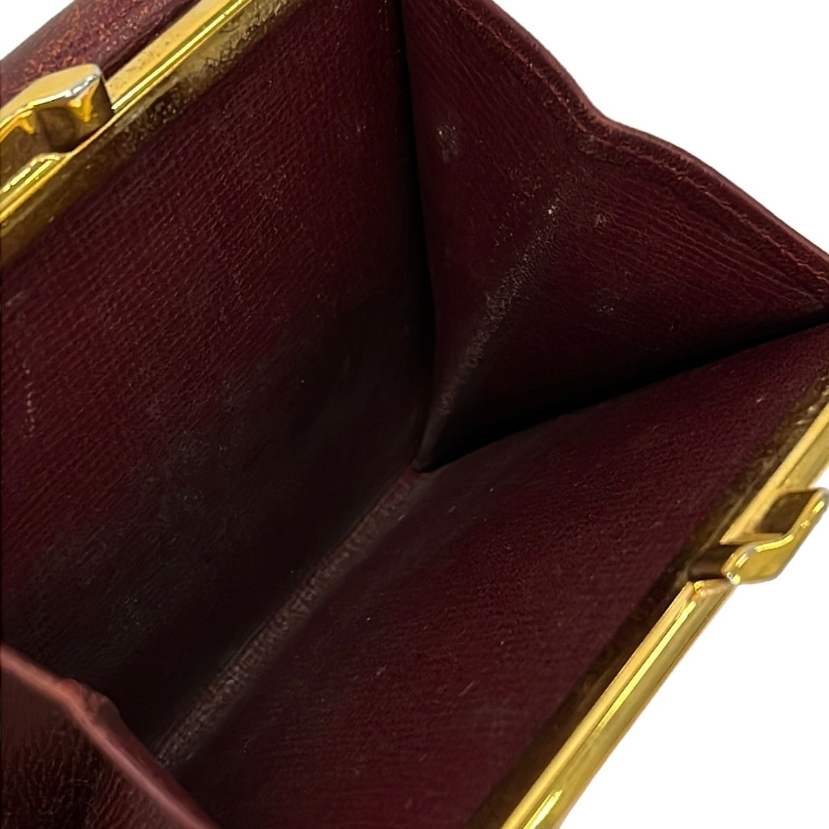 Cartier(カルティエ) 3つ折り財布 マストライン ボルドー がま口