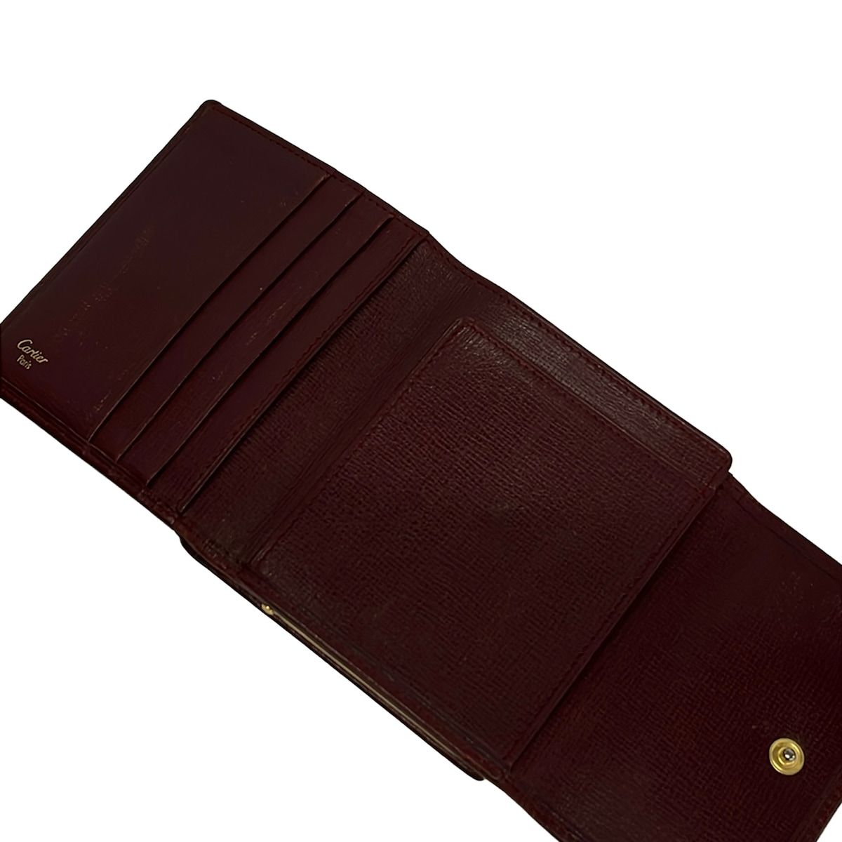 Cartier(カルティエ) 3つ折り財布 マストライン ボルドー がま口