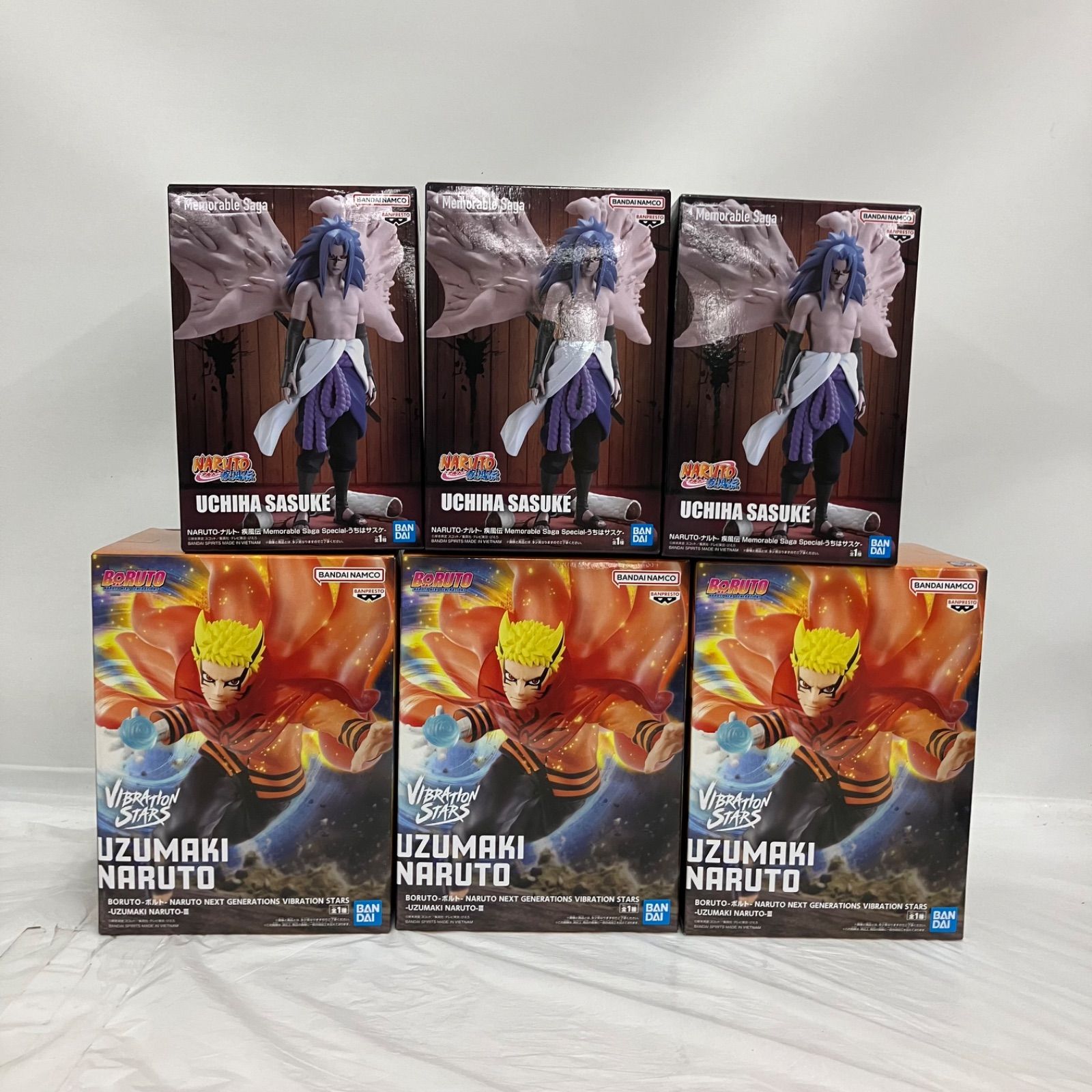 ナルト スターターボックス第三幕 未開封 メルカリ出品 未開封 ナルト疾風伝 Memorable Saga うちはサスケ 他フィギュア 6個