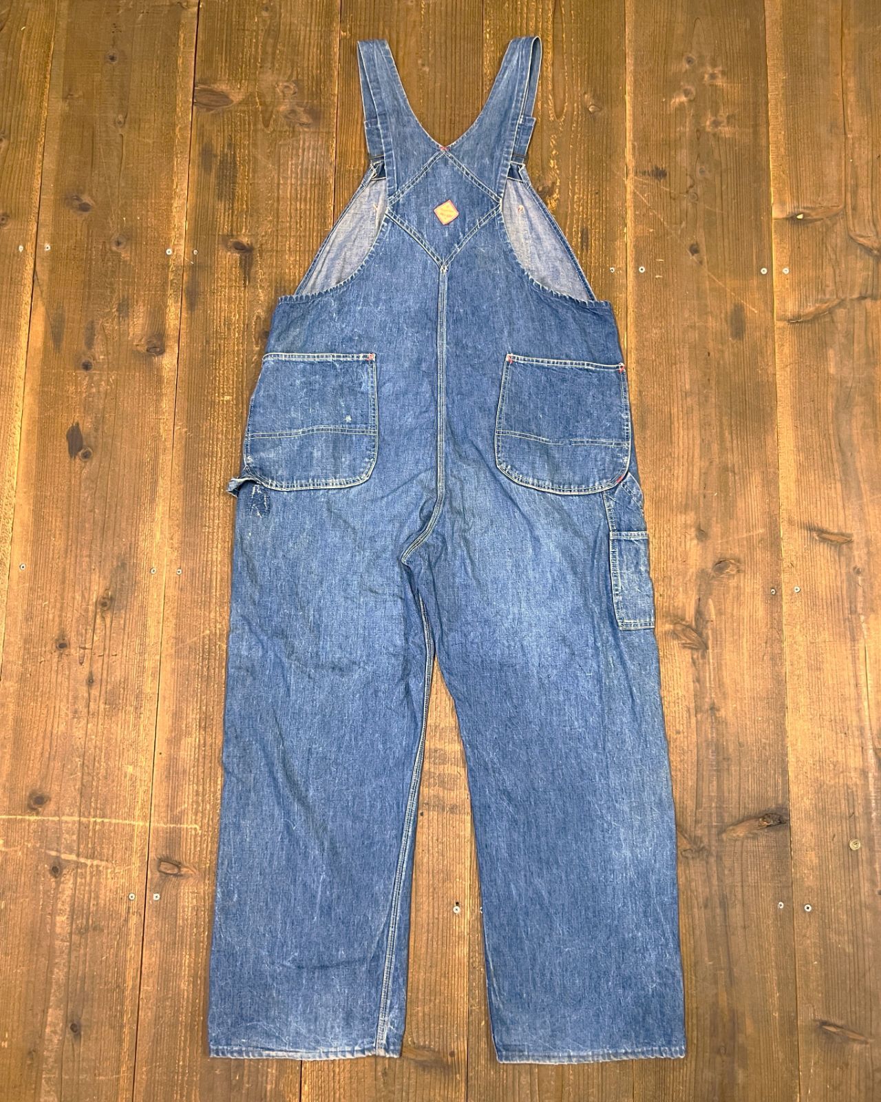 50s PENNEY'S PAY DAY “SQUARE BAK” Denim Overalls / W46 ペニーズ