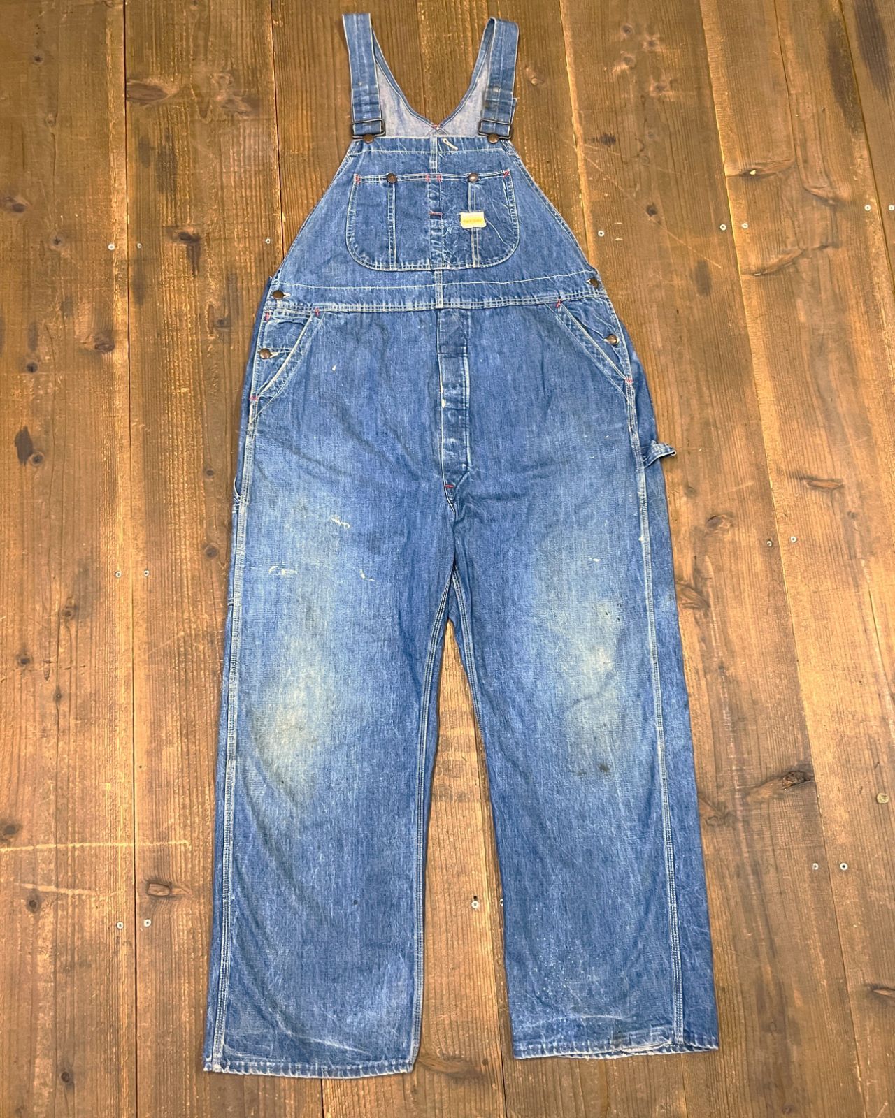 50s PENNEY'S PAY DAY “SQUARE BAK” Denim Overalls / W46 ペニーズ