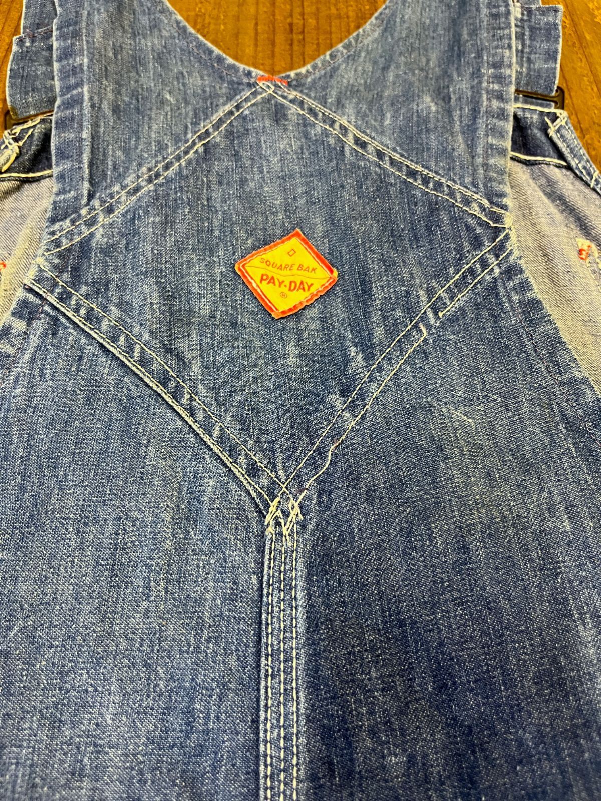 50s PENNEY'S PAY DAY “SQUARE BAK” Denim Overalls / W46 ペニーズ