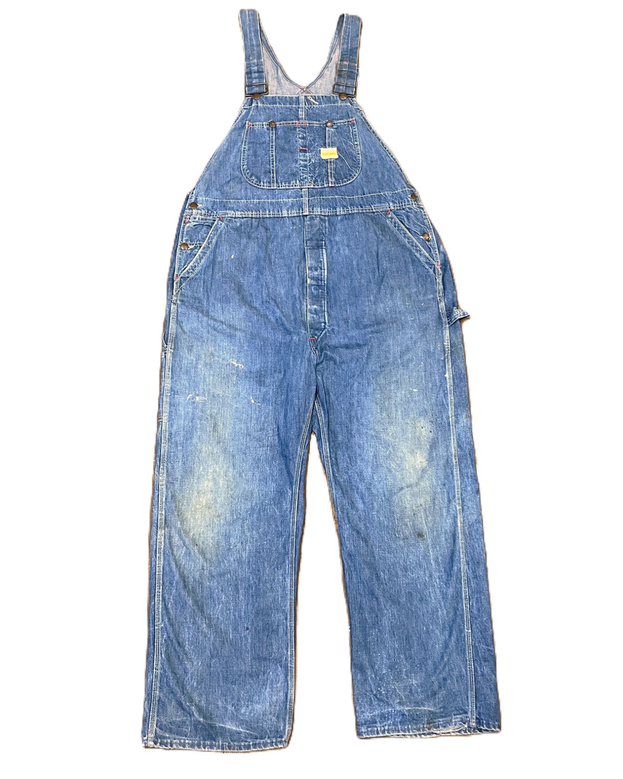 50s PENNEY'S PAY DAY “SQUARE BAK” Denim Overalls / W46 ペニーズ