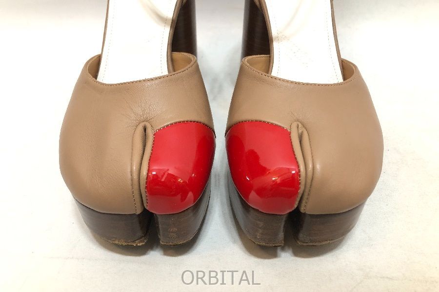 経堂) メゾンマルジェラ Maison Margiela RED TOE 足袋 TABI パンプス