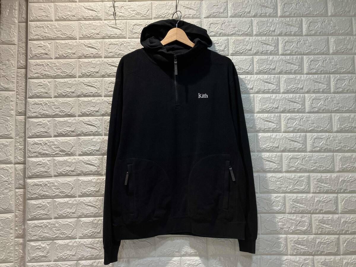 Kith キス COLEMAN QUARTER ZIP フリースパーカ ハーフジップパーカ 23-070-060-0020-3-0 ブラック S